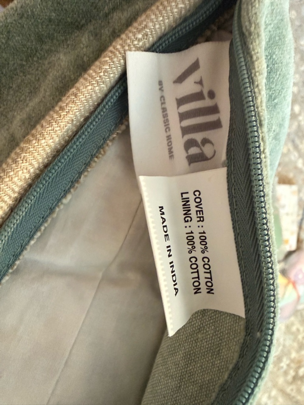 Heirloom Velvet Lumbar Pillow in Bay Green - Picture 6 of 9